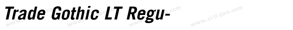 Trade Gothic LT Regu字体转换